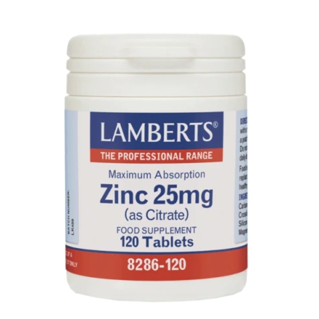 Lamberts Zinc 25 mg Citrate Ψευδάργυρος 120 ταμπλέτες 8286-120