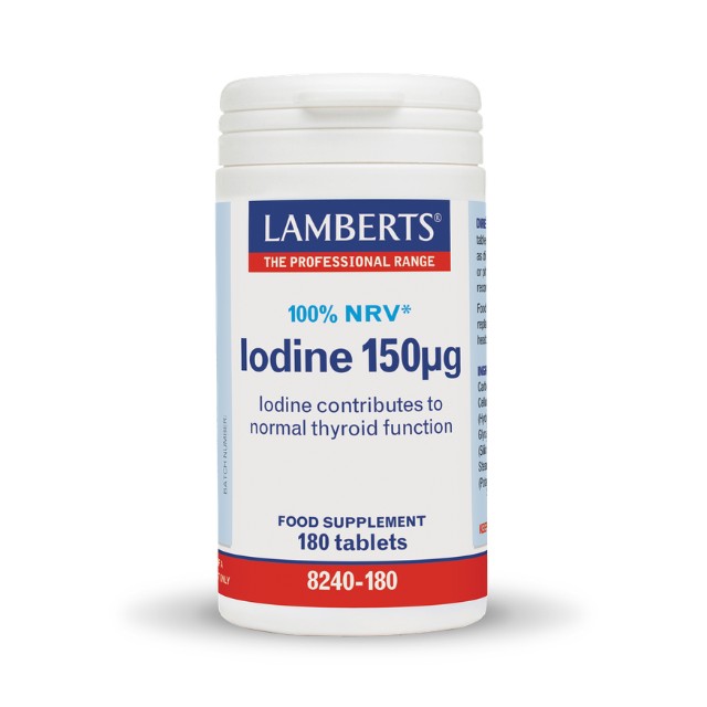 Lamberts Iodine 150μg Συμπλήρωμα με Ιώδιο 180tabs 8240-180