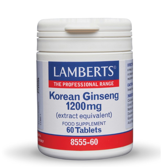 Lamberts Korean Ginseng 1200mg 60 Ταμπλέτες 8555-60