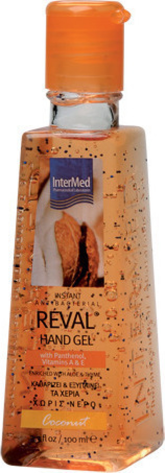 INTERMED Reval Plus Coconut Antiseptic Hand Gel, Αντιβακτηριδιακό Αντισηπτικό Τζελ Χεριών με Άρωμα Καρύδα, 100ml