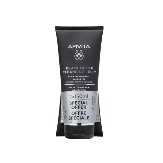 Apivita Πακέτο Black Detox Cleansing Jelly 2x150ml