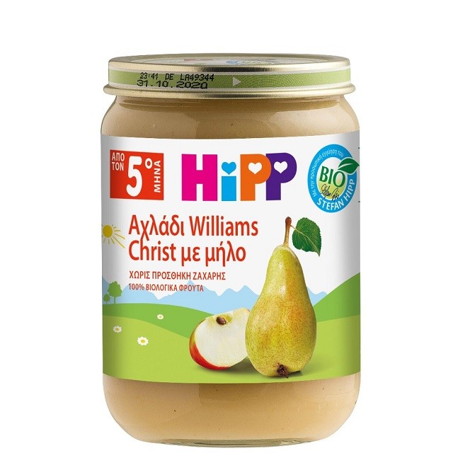 HIPP Βρεφική Κρέμα Φρούτων Αχλάδι-Μήλο Από Τον 5ο Μήνα, 190g