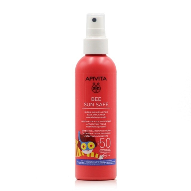 APIVITA Bee Sun Safe Kids Spray Lotion SPF50, Ενυδατική Αντηλιακή Λοσιόν σε Σπρέι για Παιδιά 200ml