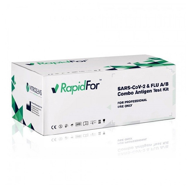 Vitrosens RapidFor Πακέτο SARS-CoV-2 & FLU A/B Antigen Combo Test Διαγνωστικό Τεστ Ταχείας Ανίχνευσης Αντιγόνων Covid-19 & Γρίπης Με Ρινικό Δείγμα, 25τμχ