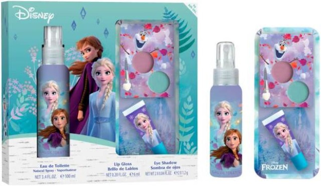 AIR-VAL Frozen Πακέτο Παιδικό Άρωμα Eau De Toilette 100ml + Lip Gloss 6ml + Σκιές Ματιών