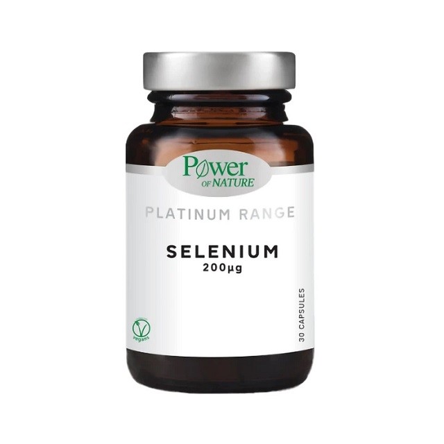 Power of Nature Platinum Range Selenium 200μg Συμπλήρωμα Διατροφής Με Σελήνιο, 30 Κάψουλες