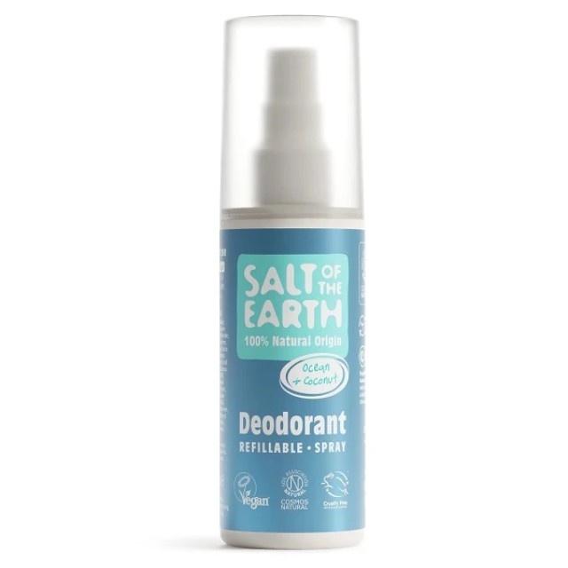 Salt of the Earth Ocean & Coconut Natural Refillable Αποσμητικό Επαναγεμιζόμενο Spray 100ml