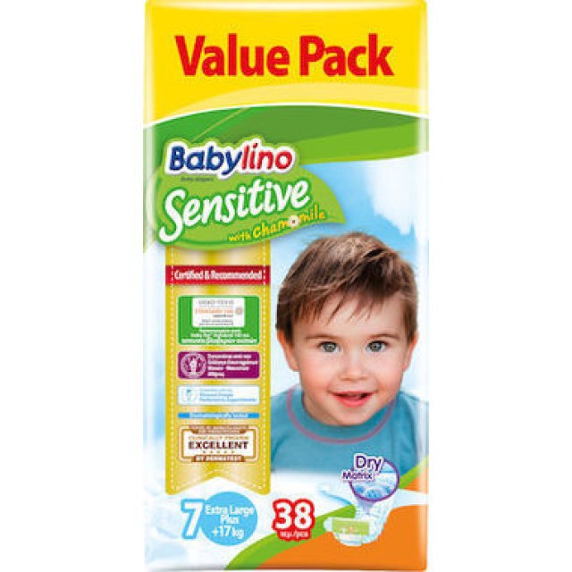 Babylino Sensitive Extra Large Plus No7 (17+kg) - 38 πάνες