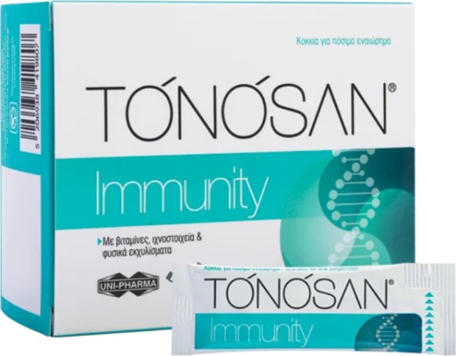 UNIPHARMA Tonosan Immunity, Συμπλήρωμα Διατροφής για Ενίσχυση του Ανοσοποιητικού 20 φακελίσκοι