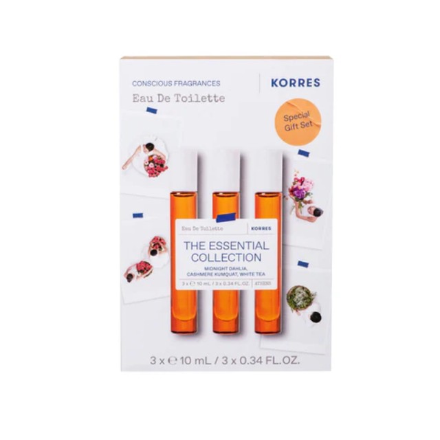Korres The Essential Collection Πακέτο Eau De Toilette Midnight Dahlia & Cashmere Kumquat & White Tea 3 x 10ml