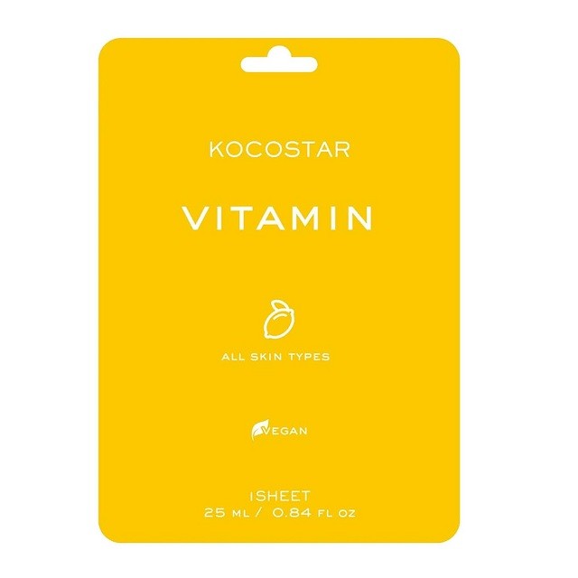 Kocostar Vitamin Sheet Face Mask Μάσκα Αναζωογόνησης & Λάμψης Προσώπου, 1 Τεμάχιο