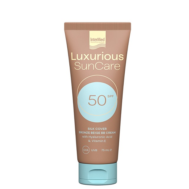 Intermed Luxurious SunCare Silk Cover Bronze Beige BB Cream SPF50 Αντηλιακή Κρέμα Προσώπου Με Χρώμα, 75ml