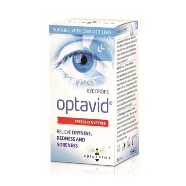 Uplab Optavid Eye Drops Oφθαλμικές Σταγόνες για Ξηροφθαλμία 10ml
