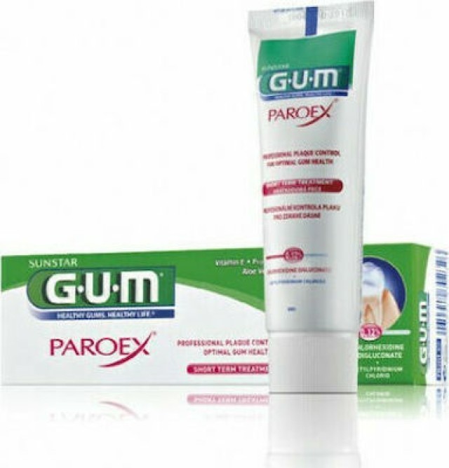 GUM Paroex Intensive Action 0.12% Toothpaste Οδοντόκρεμα Mε Διπλή Αντιβακτηριακή Δράση, 75ml