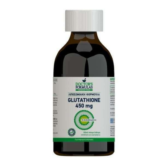DOCTORS FORMULA Glutathione 450 mg Συμπλήρωμα Διατροφής Με Γλουταθειόνη Λιποσωμιακή Φόρμουλα, 150ml