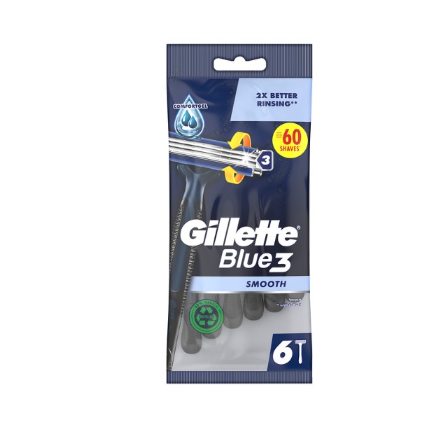 Gillette Blue3 Smooth Ξυραφάκια Μιας Χρήσης 6τμχ