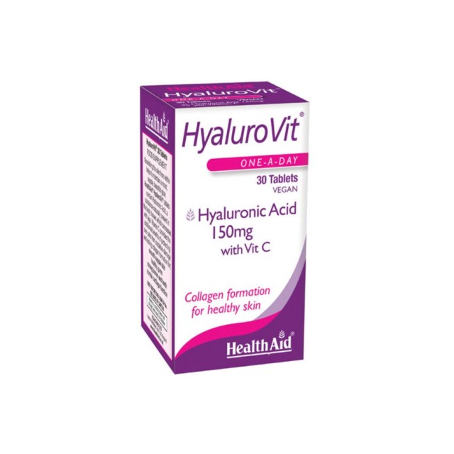 HEALTH AID Hyalurovit 150mg Συμπλήρωμα Διατροφής για Επανόρθωση Της Επιδερμίδας, 30tabs