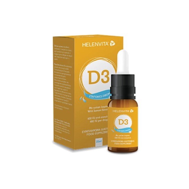 Helenvita Vitamin D3 Drops 400iu Σταγόνες Λεμόνι 20ml