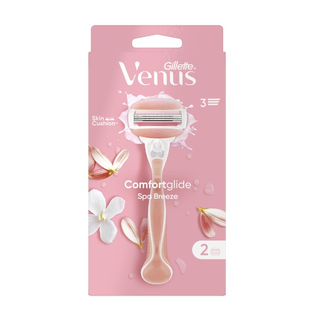 Gillette Venus Comfortglide Spa Breeze Γυναικεία Ξυριστική Μηχανή Με 2 Ανταλλακτικές Κεφαλές