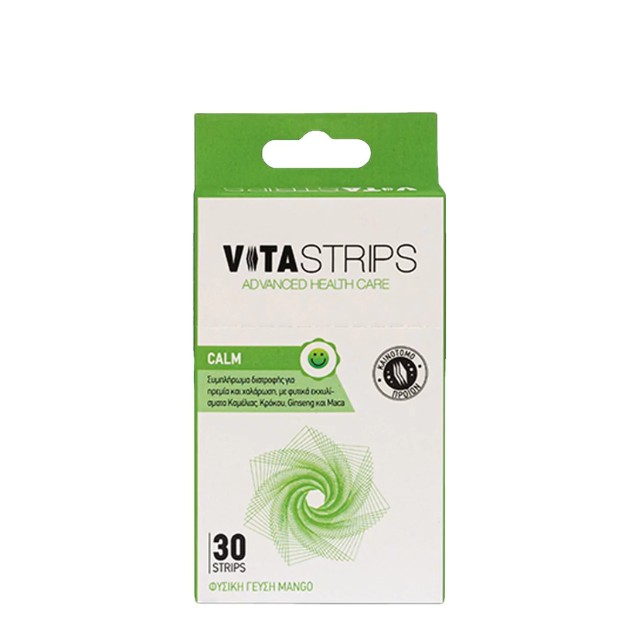 Vitastrips Calm Συμπλήρωμα Διατροφής για Ηρεμία & Χαλάρωση με Γεύση Μάνγκο 30Τμχ