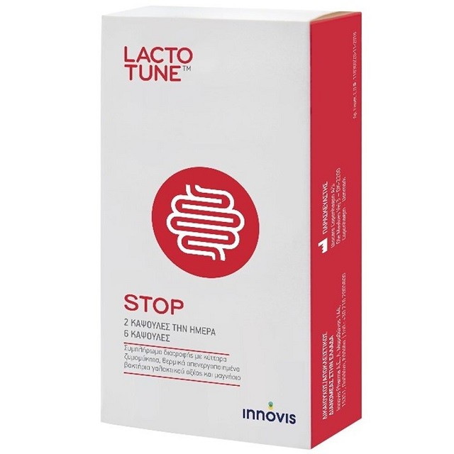 INNOVIS Lactotune Stop Προβιοτικά, Πρόληψη & Αντιμετώπιση Οξείας Διάρροιας, 6 κάψουλες