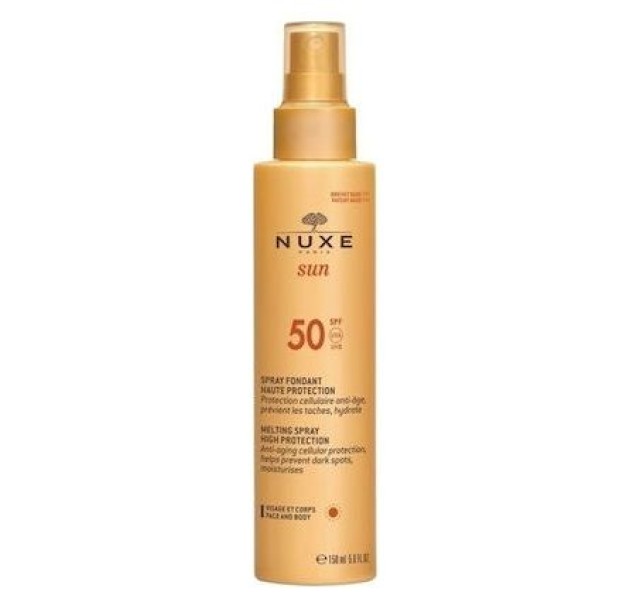 NUXE Sun Milky Spray for Face & Body SPF50 150ml- Αντηλιακό Γαλάκτωμα για Πρόσωπο & Σώμα 150ml