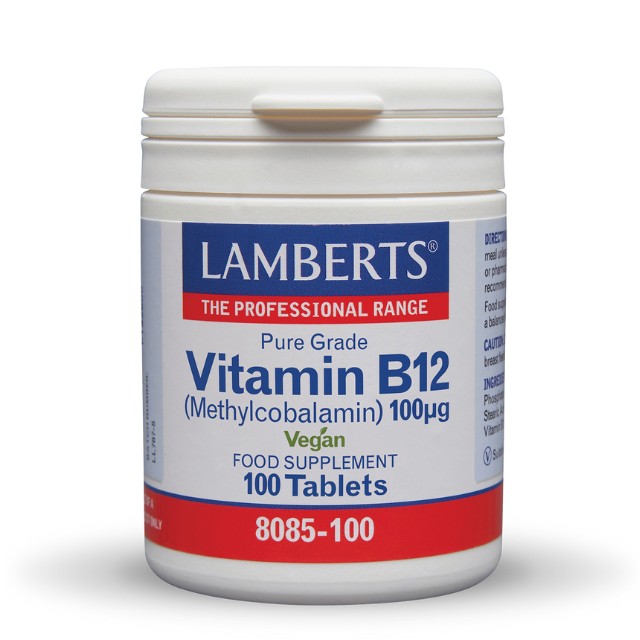 Lamberts Vitamin B12 100μg Methylcobalamin 100 Ταμπλέτες 8085-100