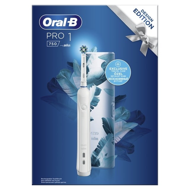 Oral-B Ηλεκτρική Οδοντόβουρτσα Pro 1 750 Blue Design Edition & Θήκη Ταξιδίου,1 τμχ