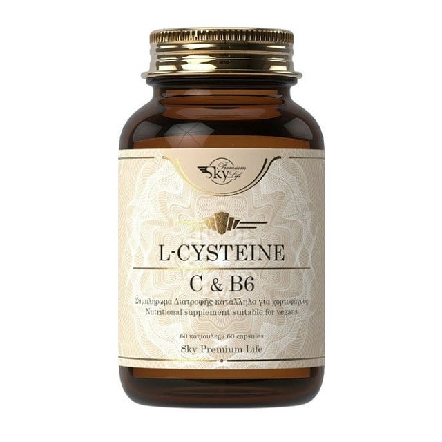 Sky Premium Life L-Cysteine Vitamins C & B6 Συμπλήρωμα Διατροφής Με Αντιοξειδωτική Δράση, 60 Κάψουλες