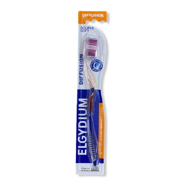 Elgydium Diffusion Soft Οδοντόβουρτσα Μαλακή Κόκκινη 1τμχ