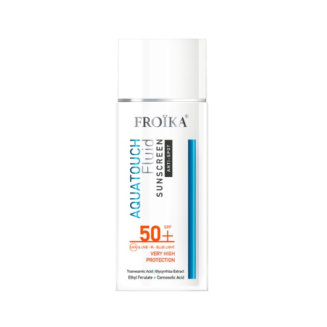 Froika Aquatouch Sunscreen Fluid Anti-Spot SPF50+ Λεπτόρρευστο Αντηλιακό Προσώπου με Λευκαντική Δράση 50ml