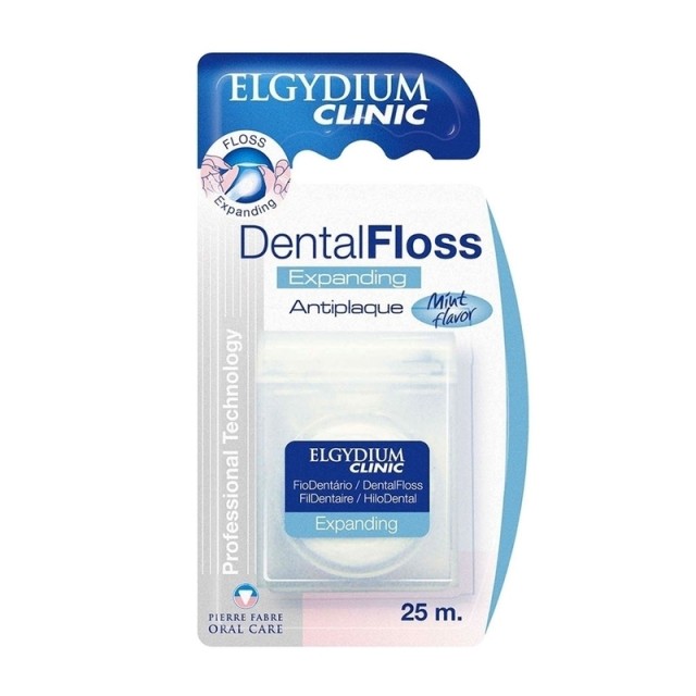 ELGYDIUM Dental Floss Antiplaque, Οδοντικό Νήμα Ελαφρώς Κηρωμένο 25m