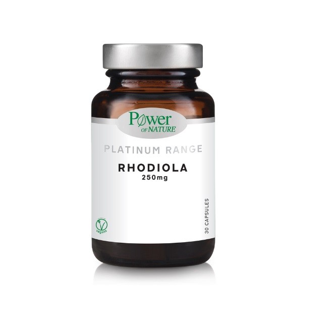Power of Nature Platinum Range Rhodiola 250mg Συμπλήρωμα Διατροφής Με Ροδιόλα, 30 Κάψουλες