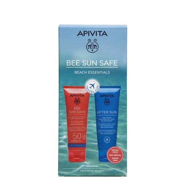 Apivita Bee Sun Safe Πακέτο Face & Body Milk SPF50 Αντηλιακό Γαλάκτωμα Για Πρόσωπο & Σώμα 100ml & Sun Cool & Sooth Face & Body Καταπραϋντική Κρέμα Για Μετά Τον Ήλιο 100ml