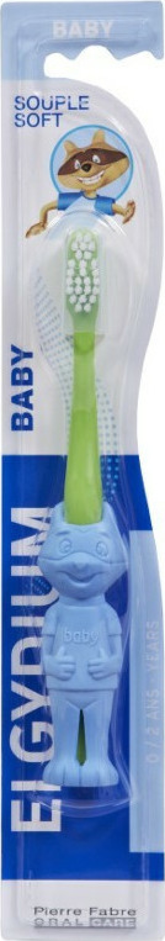 ELGYDIUM BABY Οδοντόβουρτσα για παιδιά μέχρι 2 ετών Μπλε/Πράσινο, 1τμχ