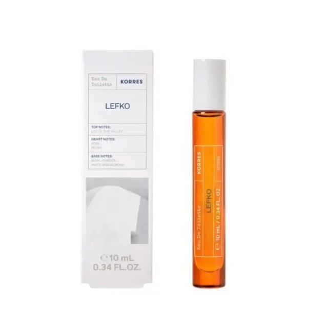 Korres Lefko Eau de Toilette Γυναικείο Άρωμα Roll On 10ml