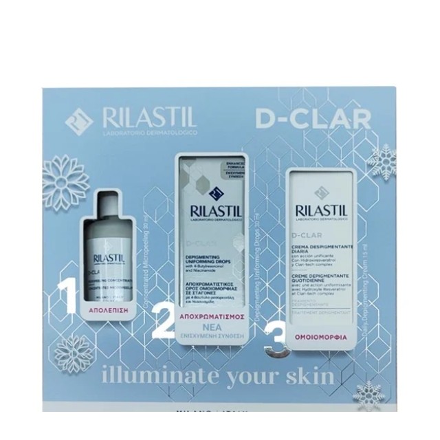 Rilastil Πακέτο D-Clar Απολεπιστική Κρέμα 30ml & Αποχρωματιστικός Ορός 30ml & Αποχρωματιστική Κρέμα 15ml