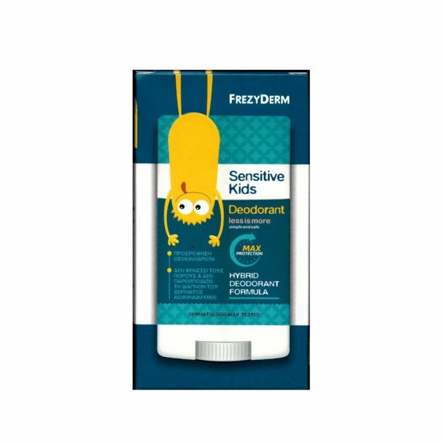 FREZYDERM Kids Sensitive Deodorant Max Protection, Παιδικό Αποσμητικό Στικ 40ml