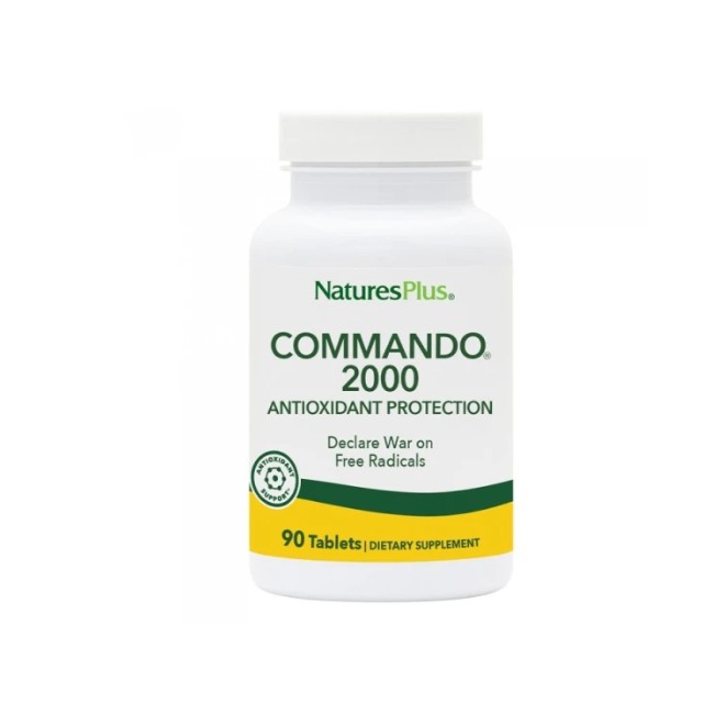 Natures Plus Commando 2000mg Antioxidant Protection Συμπλήρωμα Διατροφής με Αντιοξειδωτική Δράση 90 Ταμπλέτες