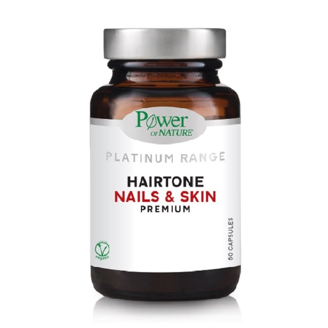 Power of Nature Hairtone Nails & Skin Premium Συμπλήρωμα Διατροφής Για Υγιή Μαλλιά, Δέρμα & Νύχια, 50 Κάψουλες