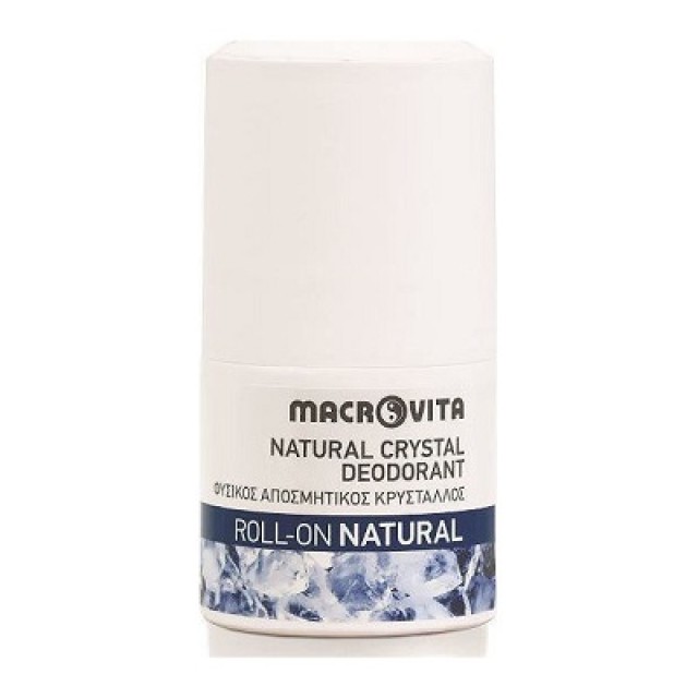 Macrovita Natural Crystal Deodorant Φυσικός Αποσμητικός Κρύσταλλος Roll On Natural 50ml