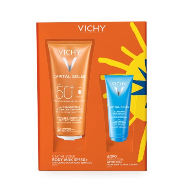 Vichy Capital Soleil Πακέτο Body Milk Αντηλιακό Γαλάκτωμα Σώματος SPF50+ 300ml & Δώρο After Sun 100ml