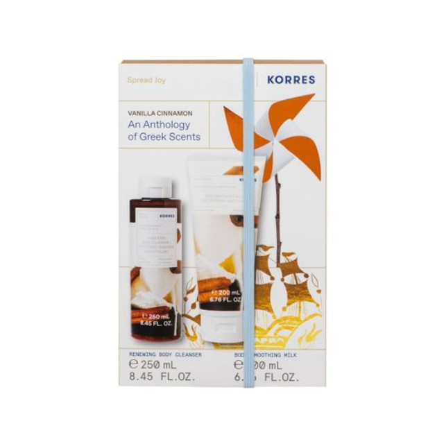 Korres Πακέτο Vanilla Cinnamon Αφρόλουτρο 250ml & Ενυδατικό Γαλάκτωμα Σώματος 200ml