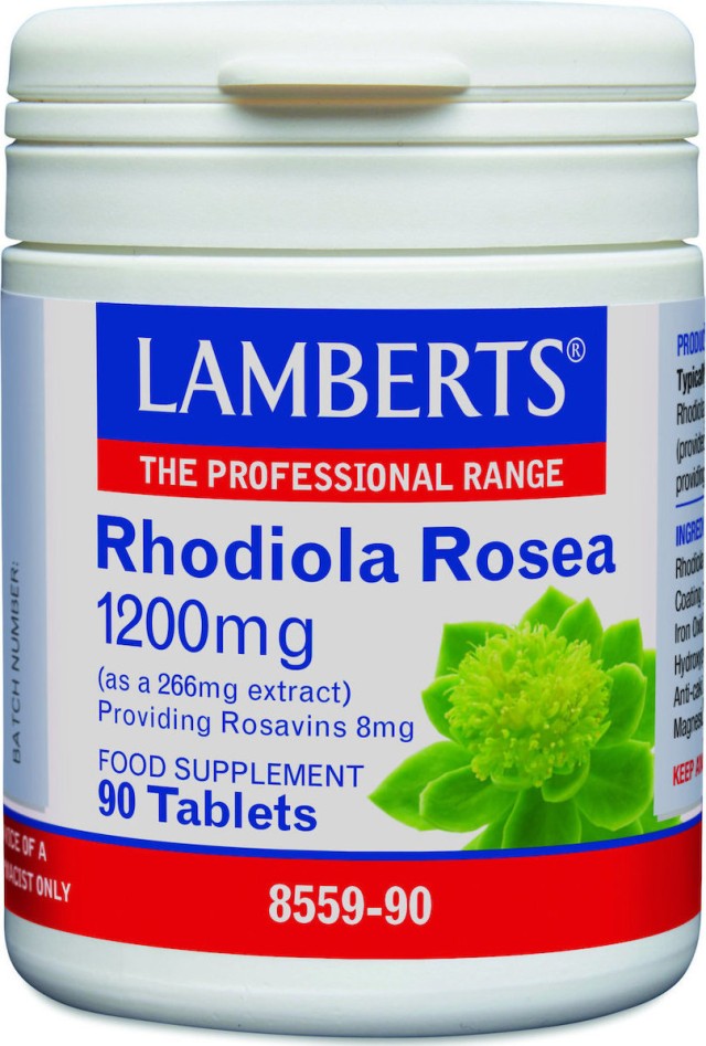 LAMBERTS Rhodiola Rosea 1200mg, Αυξάνει την Αντοχή & τη Δύναμη του Οργανισμού 90tabs 8559-90