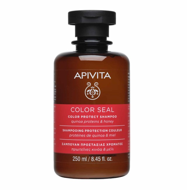 APIVITA Color Protect Shampoo Seal Σαμπουάν Προστασίας Χρώματος Πρωτεΐνες Κινόα & Μέλι 250ml