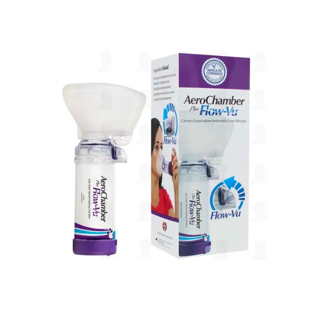 AeroChamber Plus Flow-Vu Small Mask Αεροθάλαμος Eισπνοών Ενηλίκων