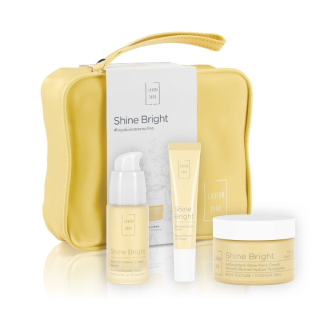 Lavish Care Shine Bright Πακέτο Glow Face Cream 50ml & Eye Cream 15ml & Vitamin C Face Serum 30ml