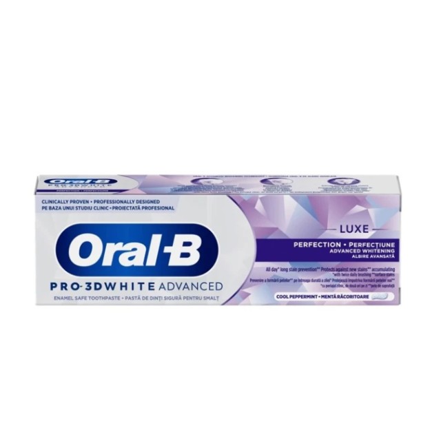 Oral-B 3D White Luxe Perfection Οδοντόκρεμα Λεύκανσης 75ml