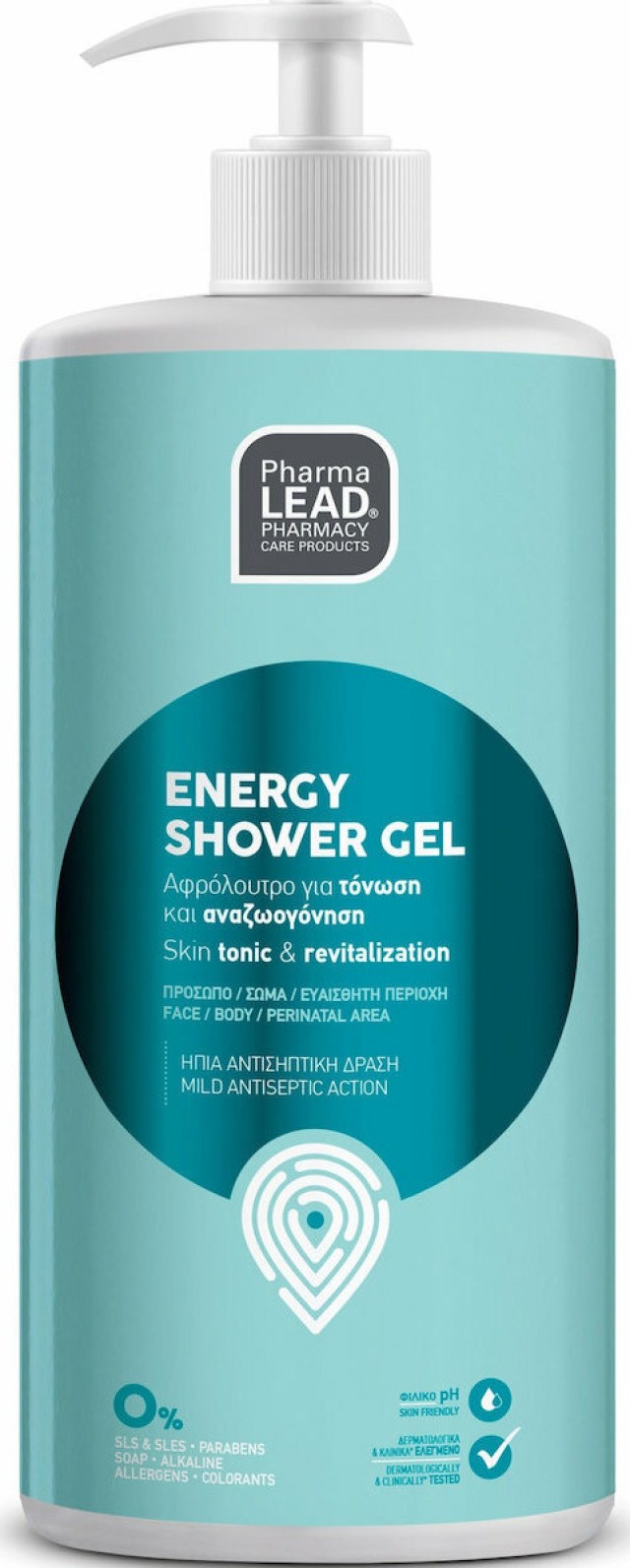 PharmaLead Energy Shower Gel Αφρόλουτρο Για Τόνωση & Αναζωογόνηση  1Lt.