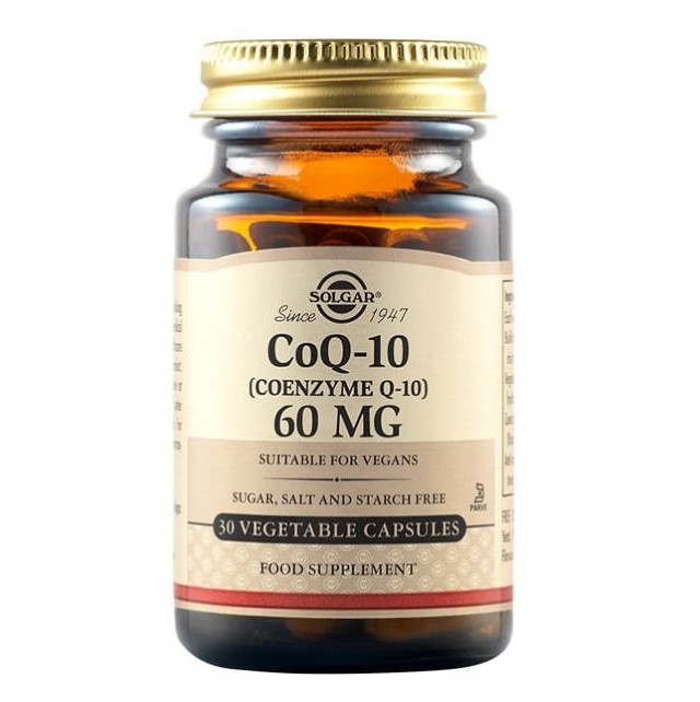 Solgar Coenzyme Q-10 60mg Συμπλήρωμα Διατροφής Για Ενίσχυση Ενέργειας, 30 Κάψουλες